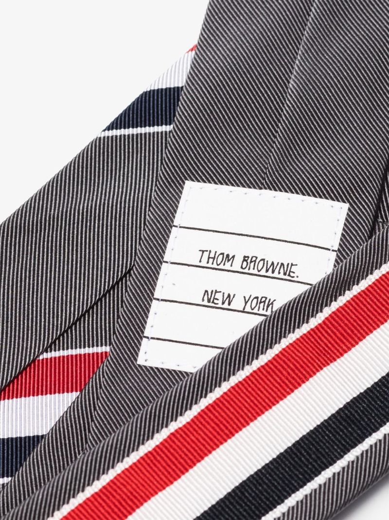 Grey Rwb Stripe Necktie