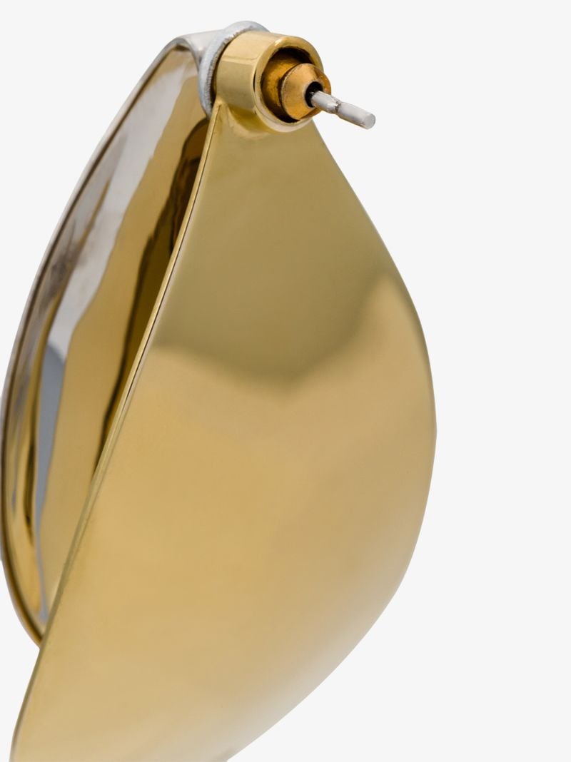 18k Yellow Gold-plated Petal Earrings