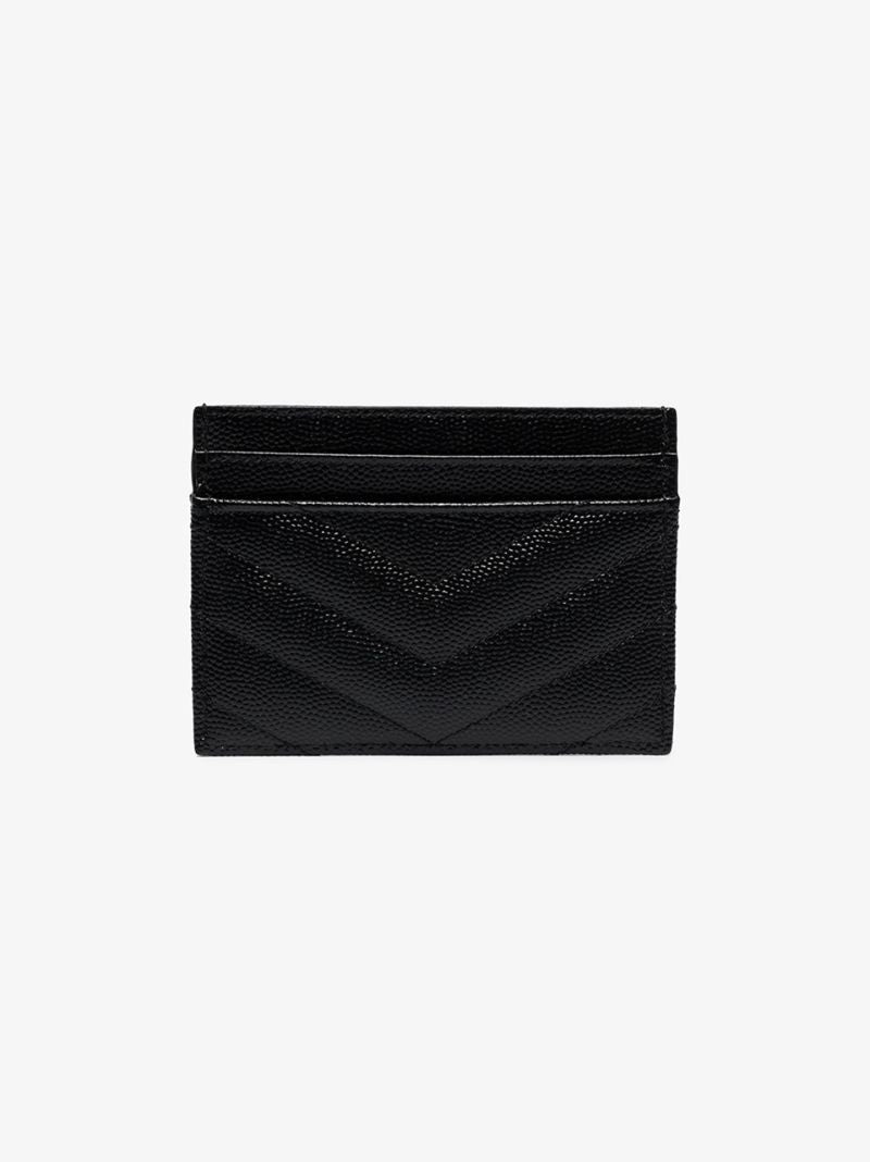 Black Monogram Leather Card Holder