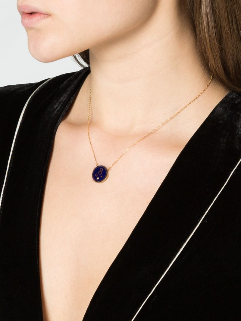 18k Yellow Gold Karma Petite Stationary Chain Diamond Necklace