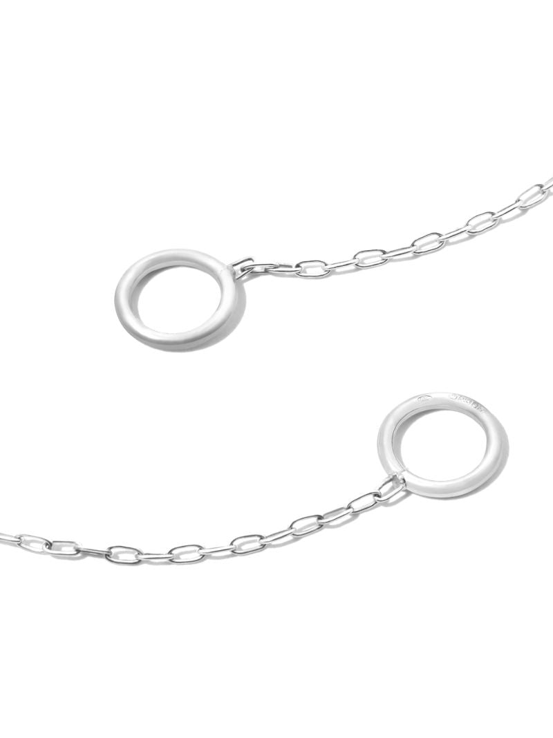 14k White Gold Fine Square Link Chain 16 Inch Necklace
