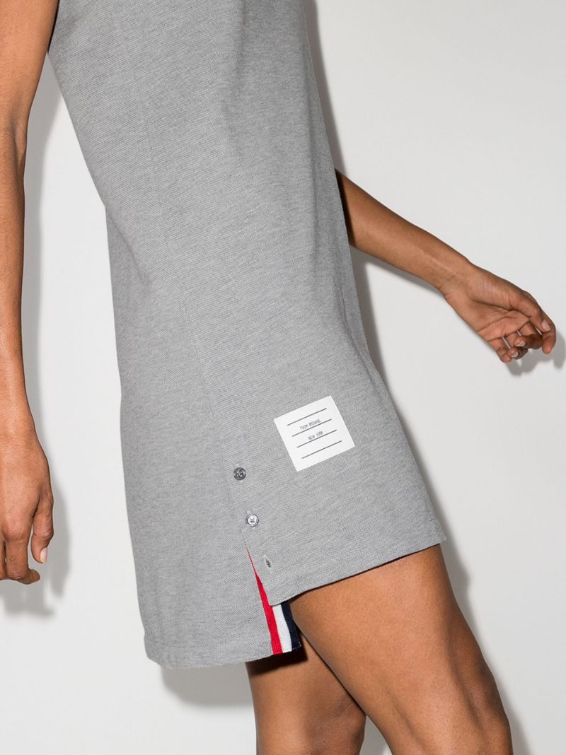 Striped Cotton Pique Polo Dress
