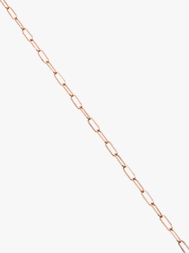 14k Rose Gold Square Link Chain 16 Inch Necklace