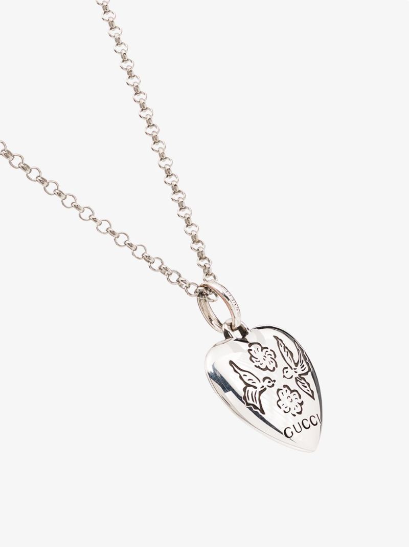 Sterling Silver Blind for Love Heart Necklace