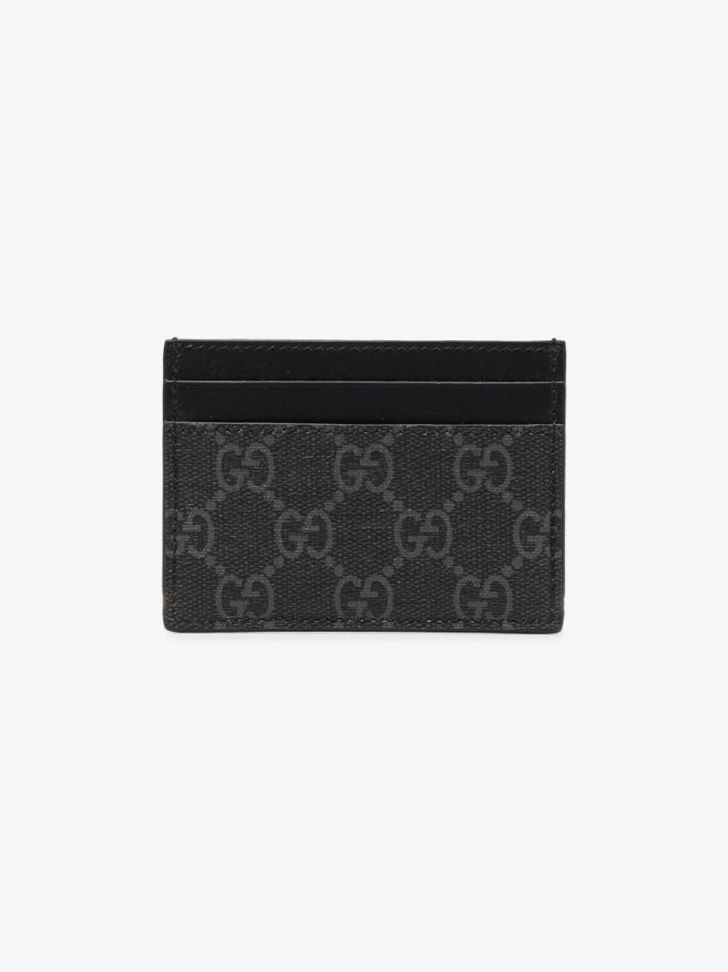 Black Kingsnake Gg Supreme Leather Card Holder