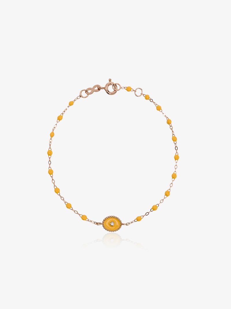 18kt Rose Gold Classic Gigi North Star Diamond and Yellow Beaded Racelet