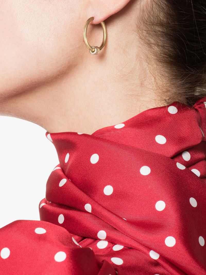 18k Yellow Gold Argo Diamond Hoop Earrings