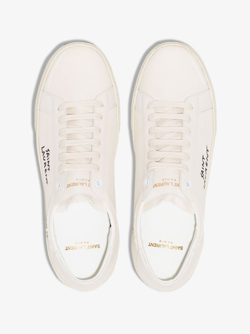 White Court Classic Low-top Leather Sneakers