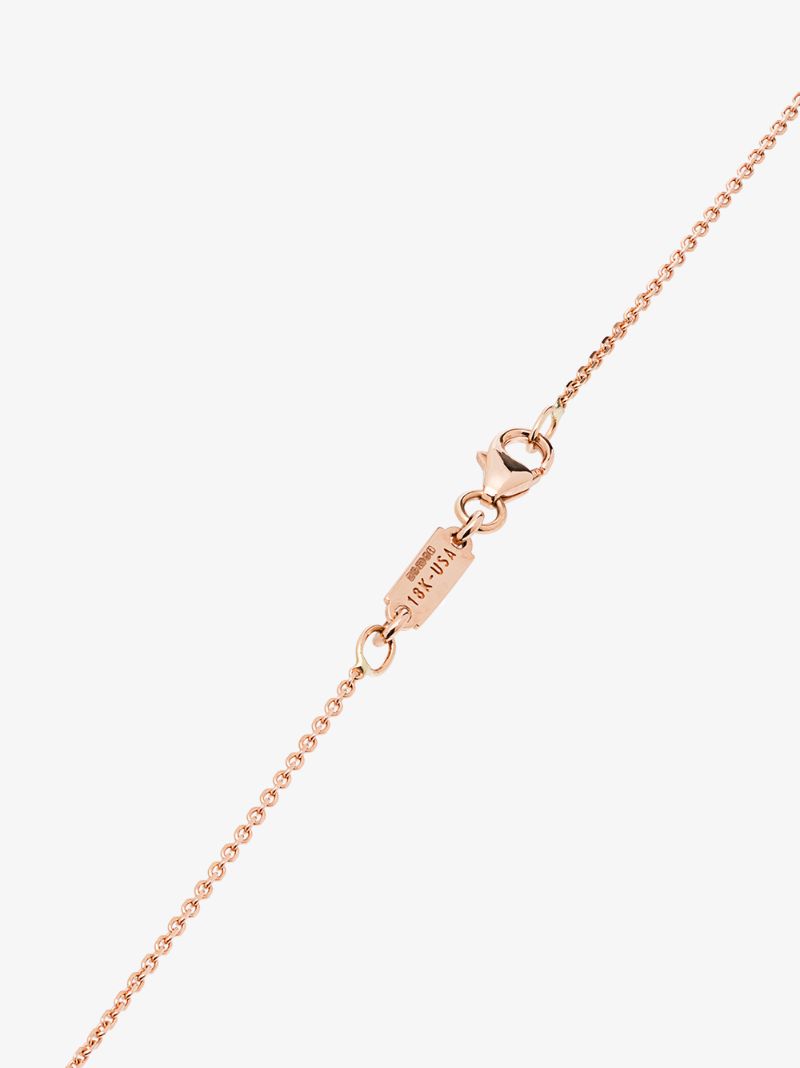 18kt Rose Gold Classic Diamond Bar Necklace