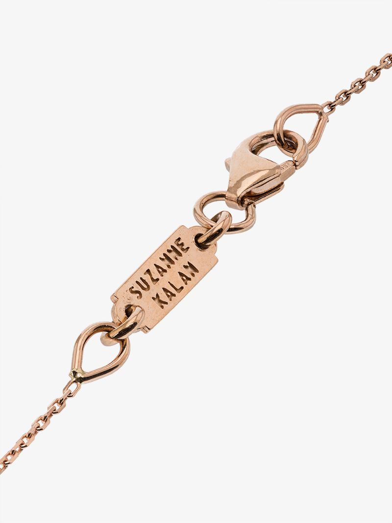 18k Rose Gold Heart Diamond Necklace