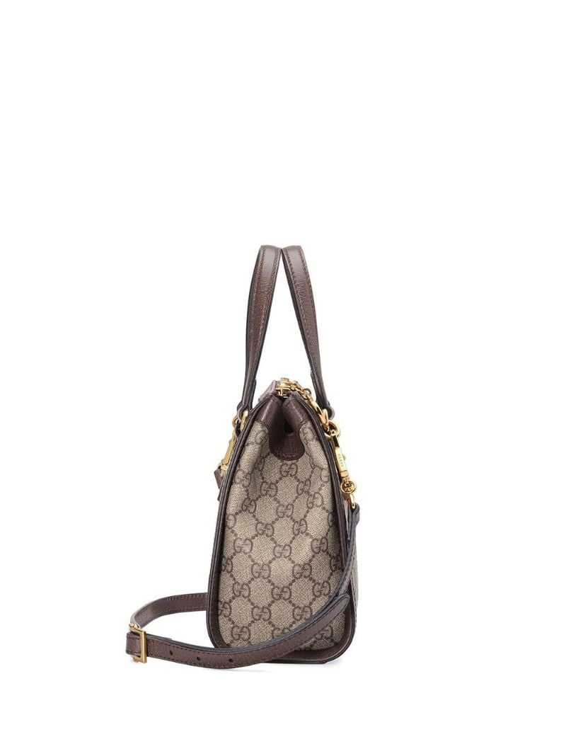 Brown Ophidia Gg Supreme Small Tote Bag