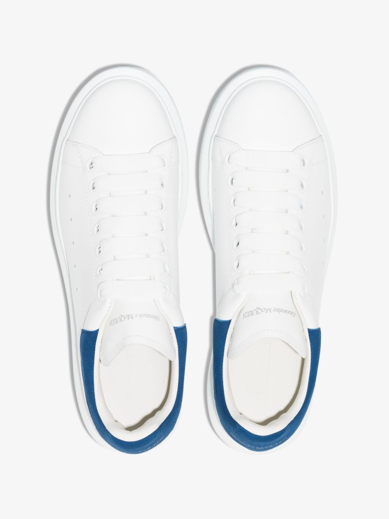White and Blue Oversized Sneakers