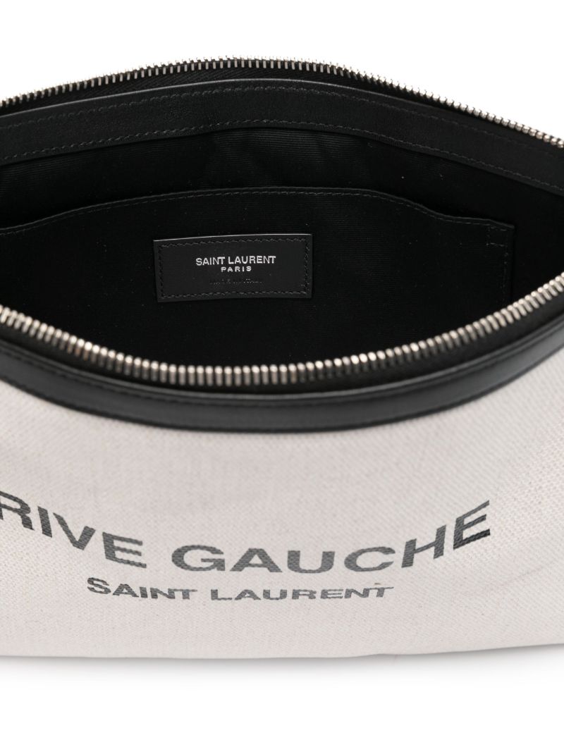 White Rive Gauche Canvas Pouch
