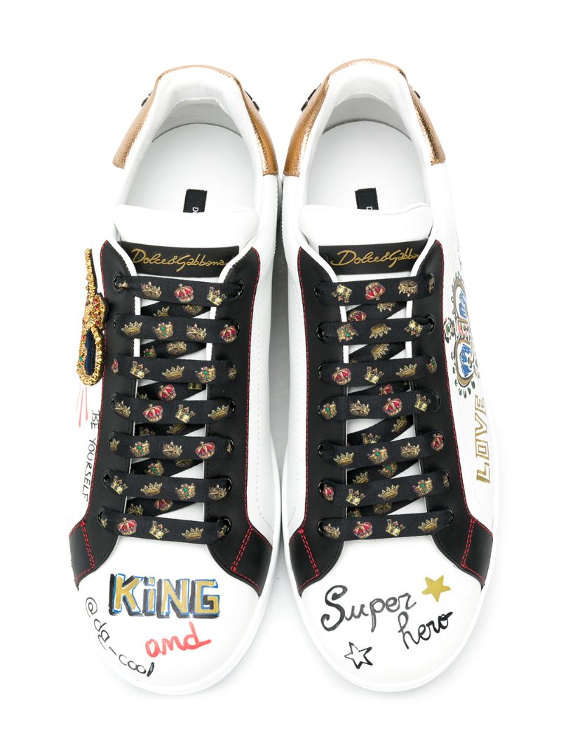 White Portofino Leather Sneakers