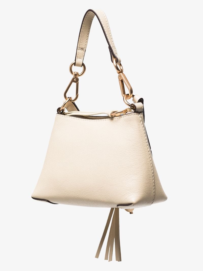 Neutral Mini Joan Leather Cross Body Bag