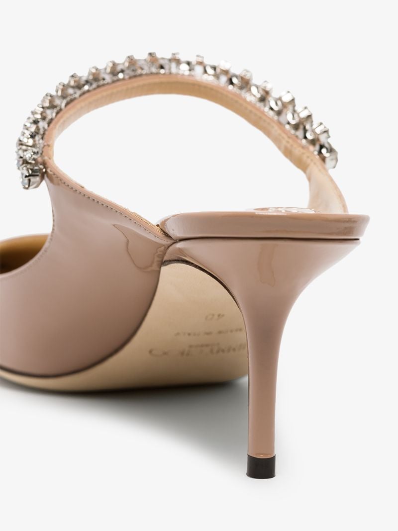 Beige Bing 65 Embellished Leather Pumps