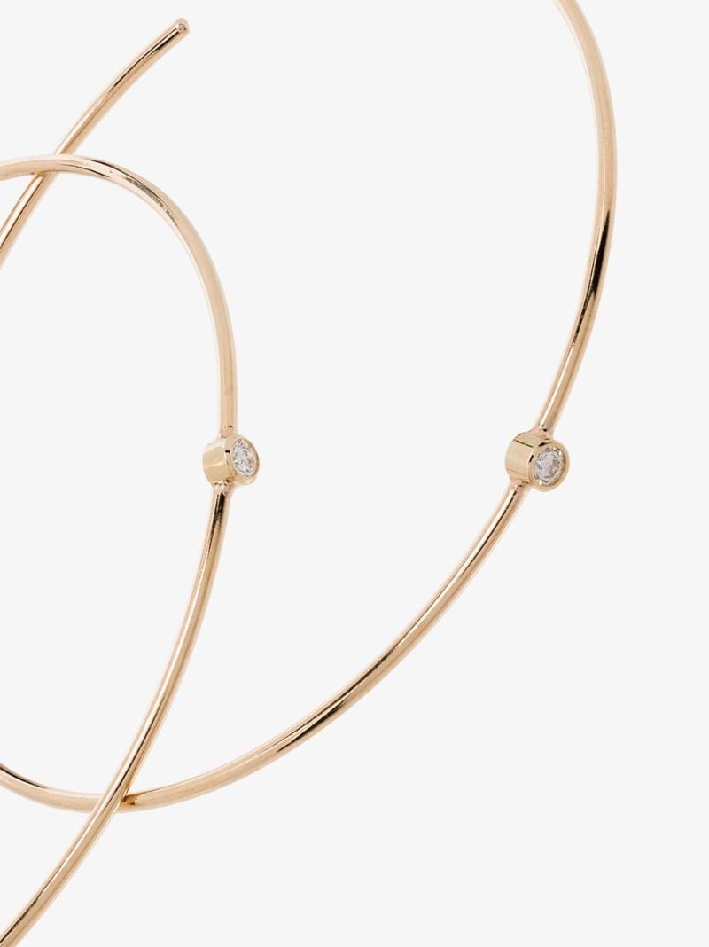 14kt Yellow Gold Diamond Hoop Earrings