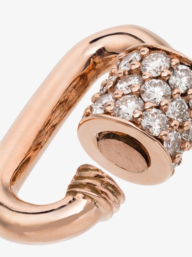 14k Rose Gold Chubby Baby Diamond Charm Lock