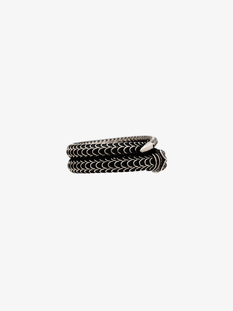 Silver Tone Marmont Coiled Snake Ring