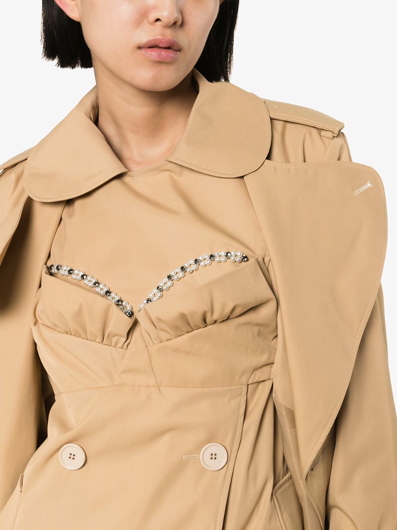 Embellished Deconstructed Trench Coat