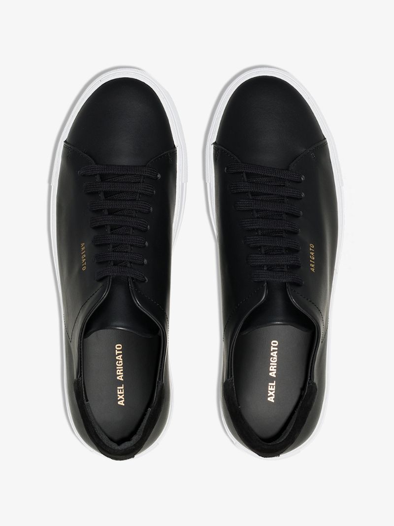 Black Clean 90 Contrast Sole Low Top Leather Sneakers