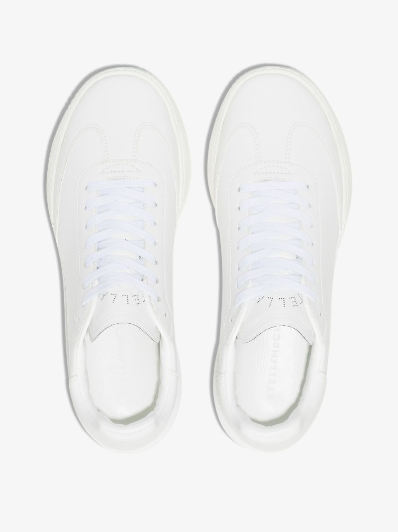White Loop Chunky Low Top Sneakers
