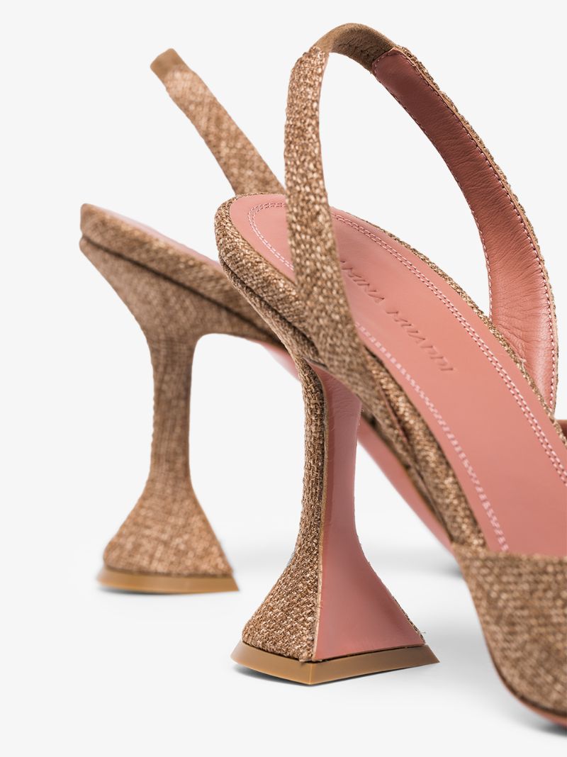 Brown Begum 95 Crystal Pumps