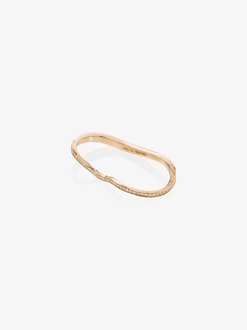 18k Yellow Gold Alessi Diamond Double Ring