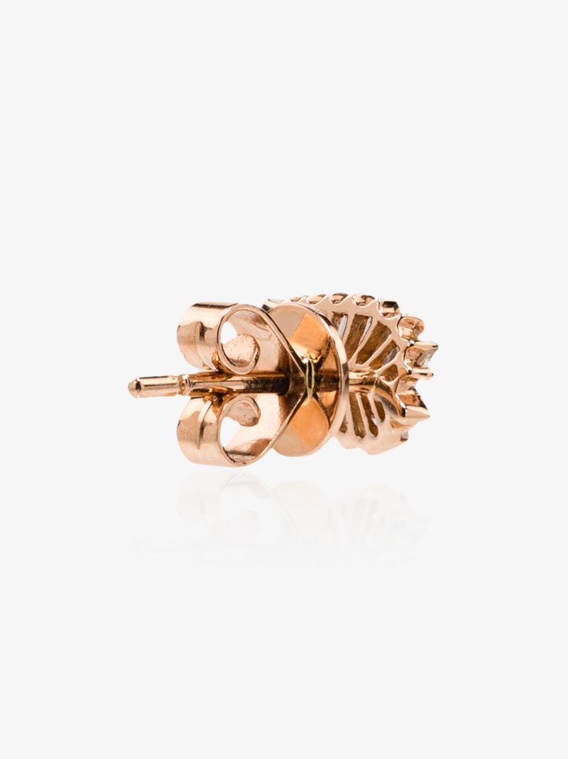 18k Rose Gold Palm Leaf Diamond Earrings