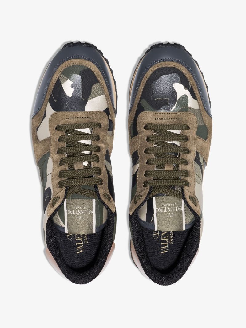 Green Rockrunner Camouflage Low Top Sneakers