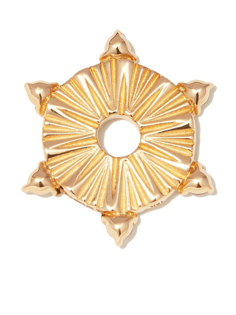18k Yellow Gold Small Element Disk Diamond Charm