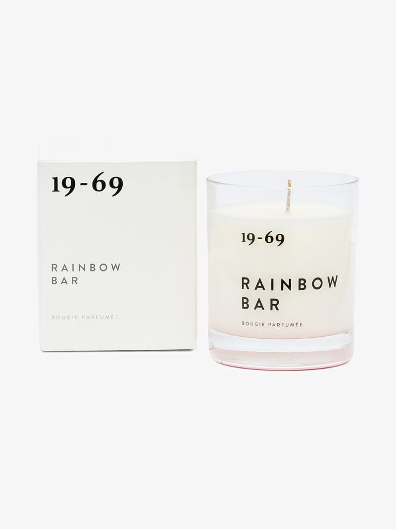 White Rainbow Bar Candle