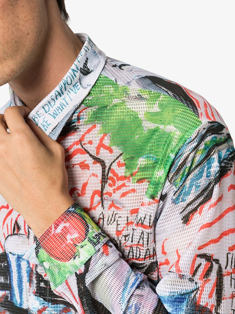 X Raymond Pettibon Graphic Print Shirt