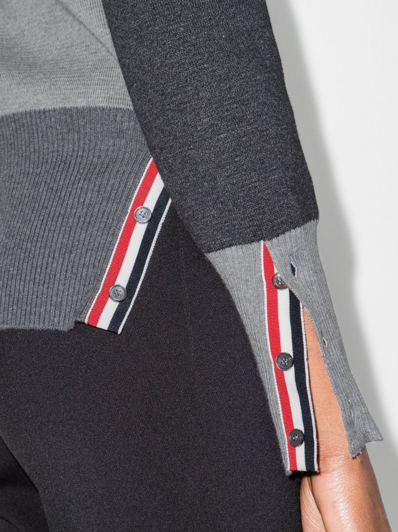 Funmix 4-bar V-neck Cardigan