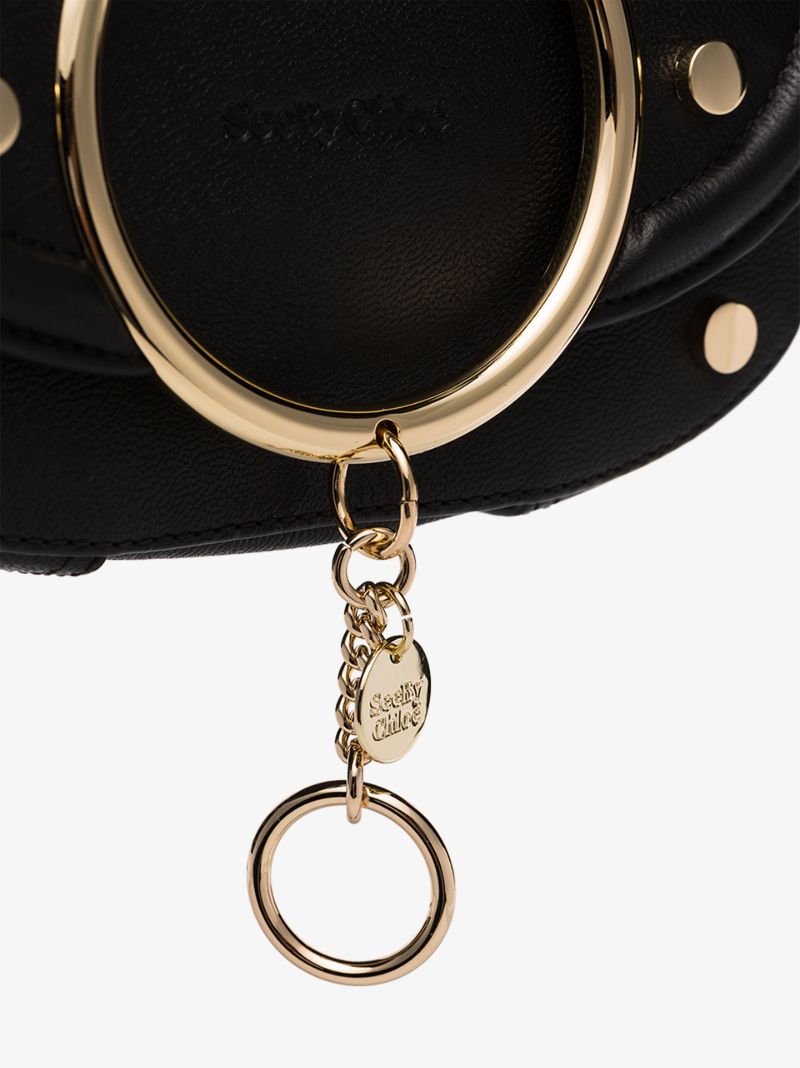 Black Small Ring Cross Body Bag
