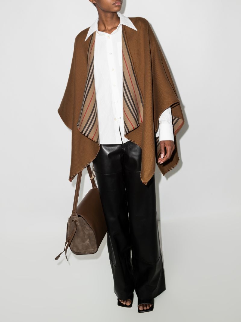 Icon Stripe Wool Cape