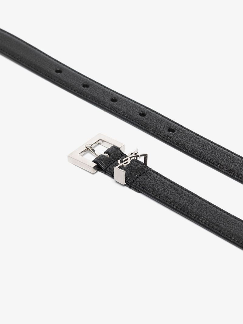 Black Monogram Plaque Belt