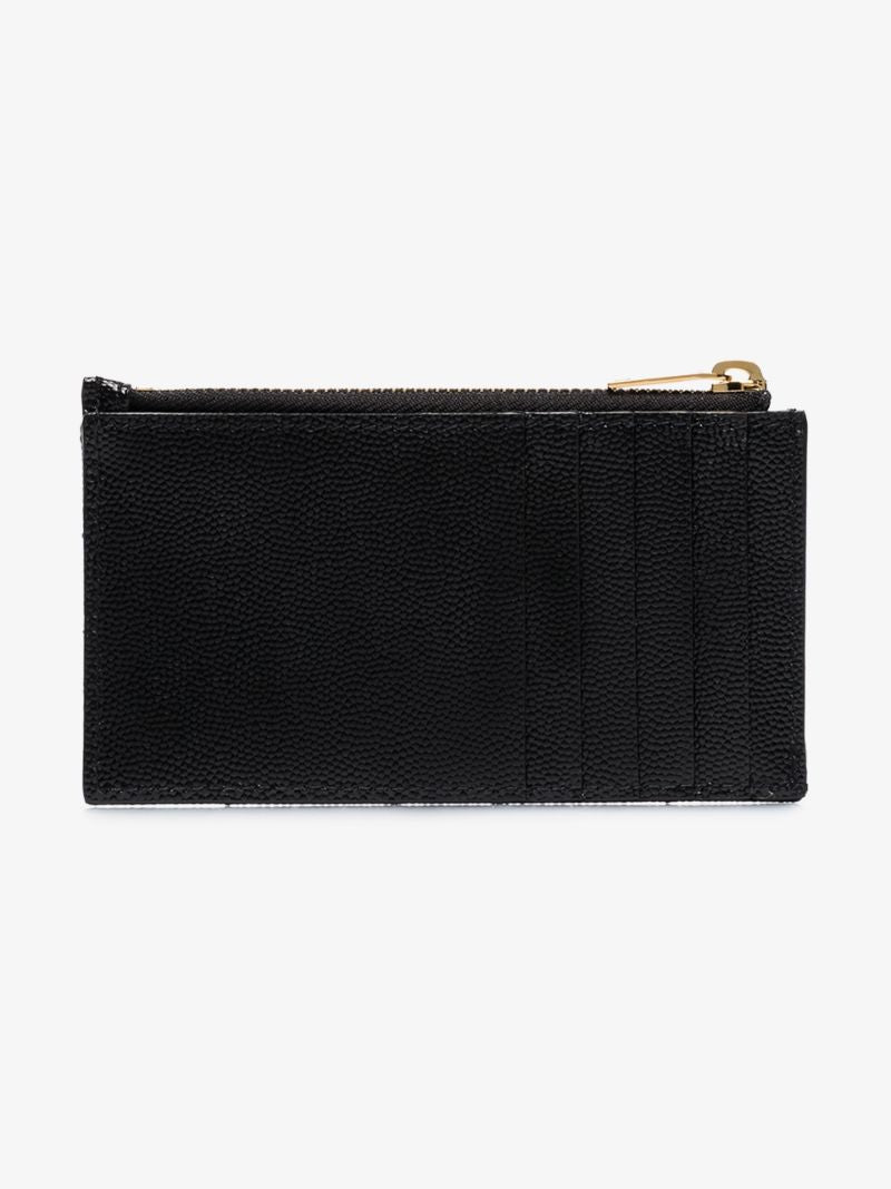 Black Monogram Quilted Leather Card Holder