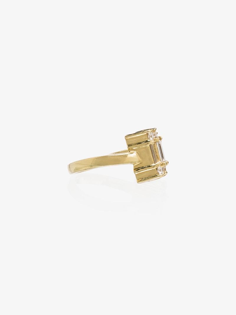 18k Yellow Gold Clarity Open Dual Cube Ring