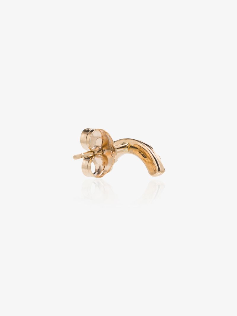 18k Yellow Gold Sapphire Rainbow Earring