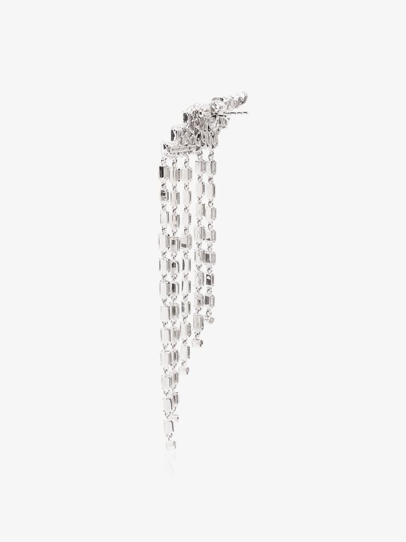 18k White Gold Fireworks Diamond Drop Earrings