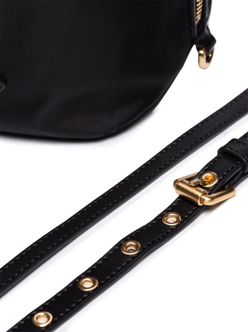 Black Logo Plaque Bucket Bag