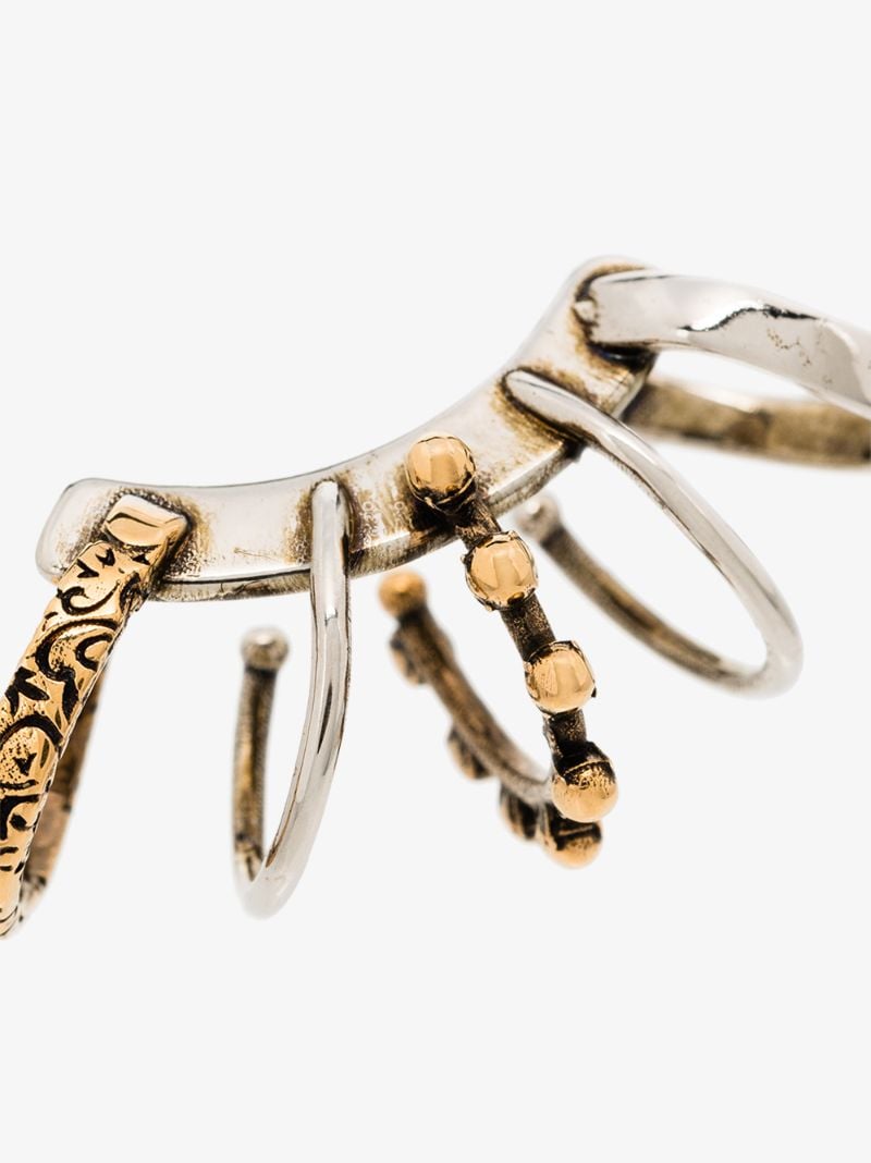Gold and Silver Tone Punk Ear Cuff