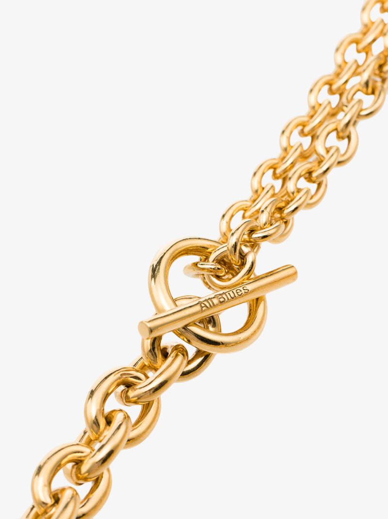 18k Gold-plated Double Mix Chain Necklace