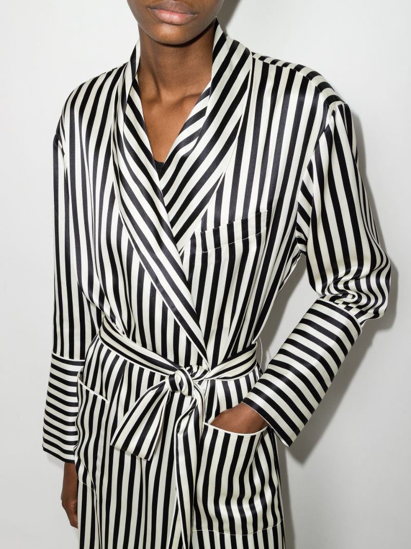 Capability Nika Striped Silk Robe
