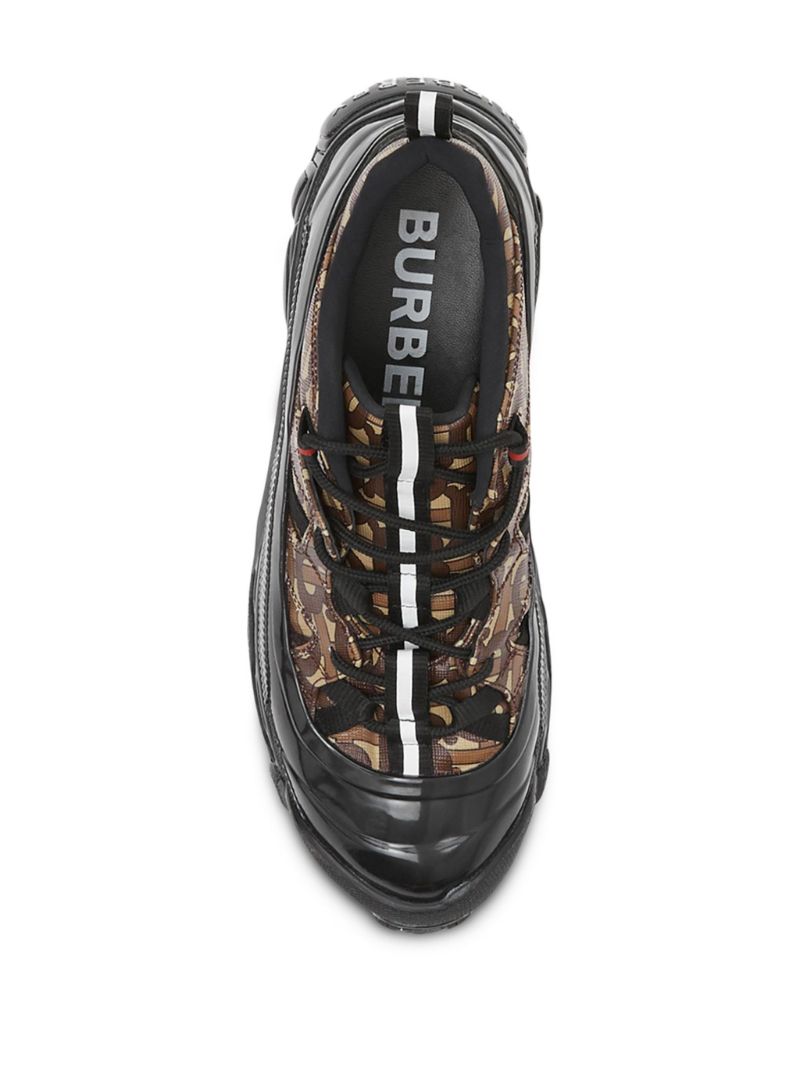 Brown Arthur Monogram Low Top Sneakers