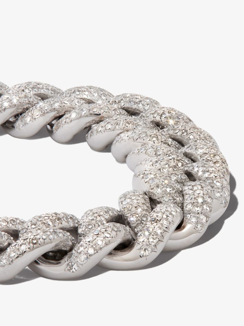 18k White Gold 8 Inch PavÃ_x0083_© Diamond Bracelet