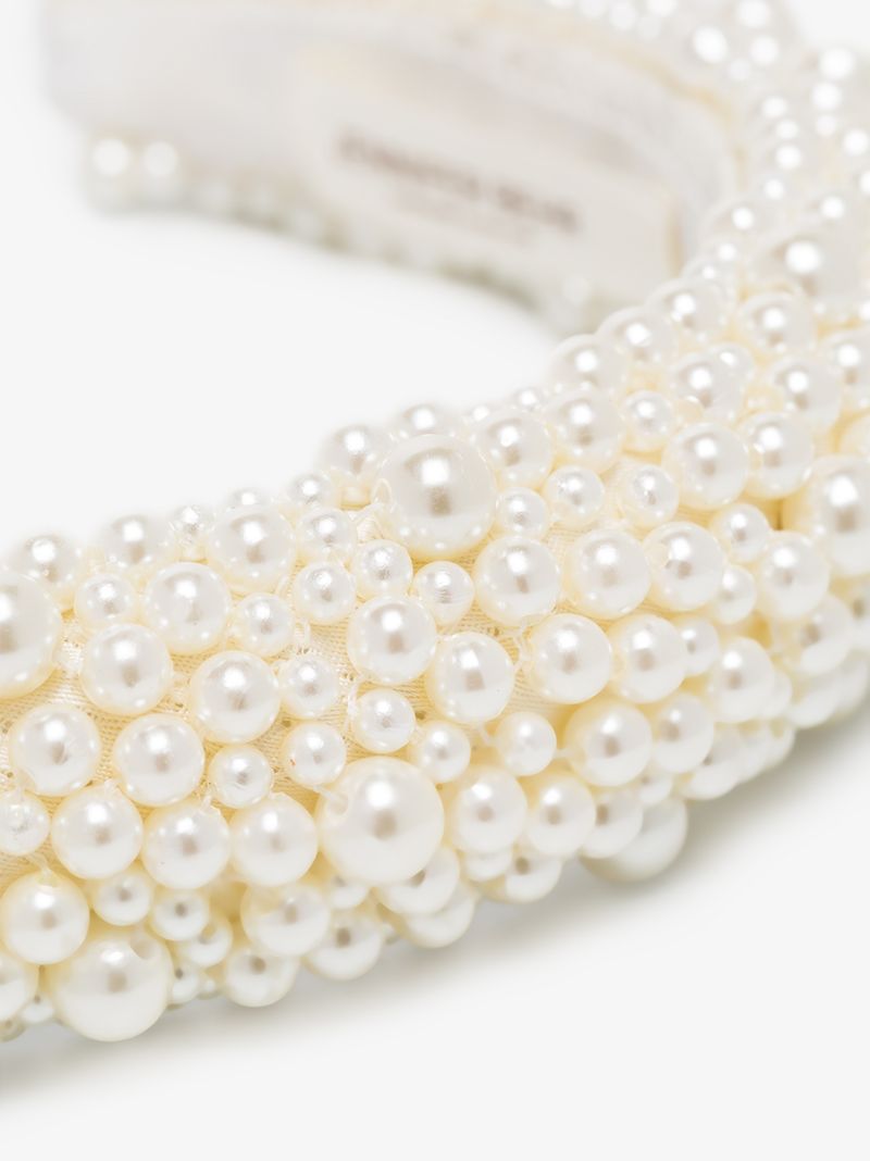 White Bailey Pearl Embellished Headband