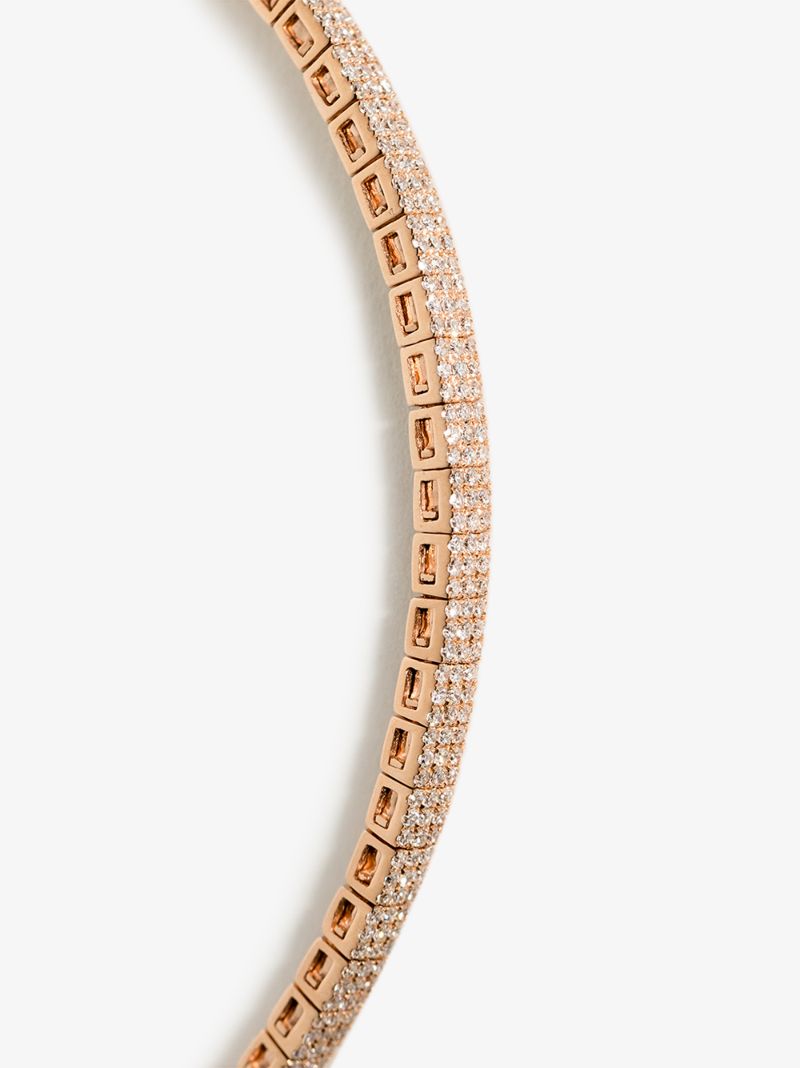 18k Yellow Gold Square Stretch Diamond Bracelet