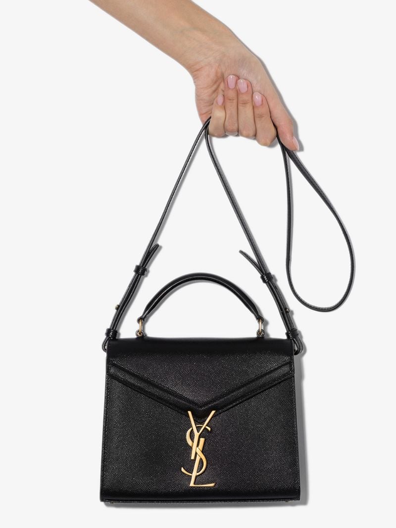 Black Cassandra Mini Leather Shoulder Bag